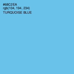 #68C2EA - Turquoise Blue Color Image